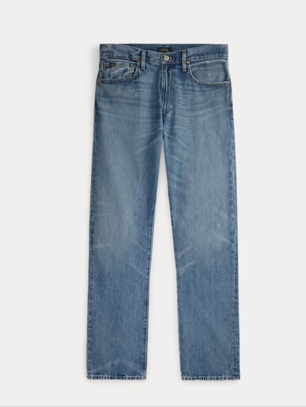 Ralph Lauren Polo Men Jeans Straight - Dark Blue with White Liner Print